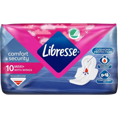 Libresse Maxi+ Comfort & Security дамски превръзки (10 бр.)