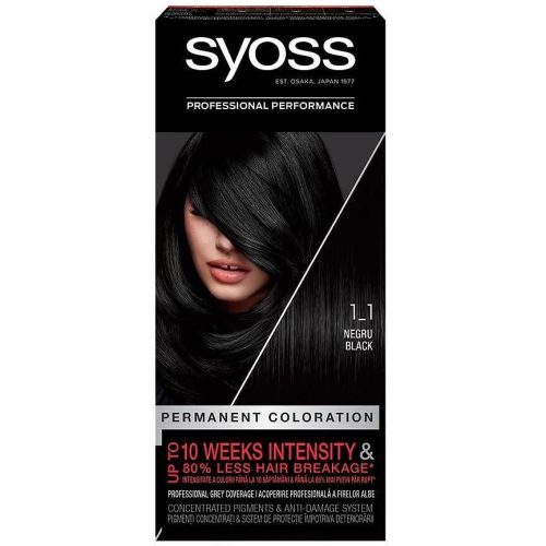 Syoss Color боя за коса черен, 1-1 (1 бр.)
