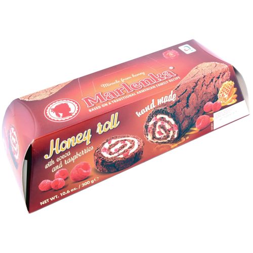 Marlenka медено руло с малини и какао (300 г)
