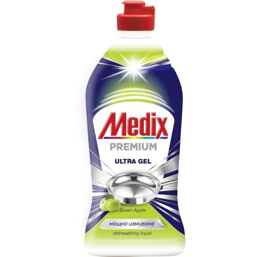Medix Premium Gel GreenApple концентриран гел за ръчно измиване съдове (415 мл)