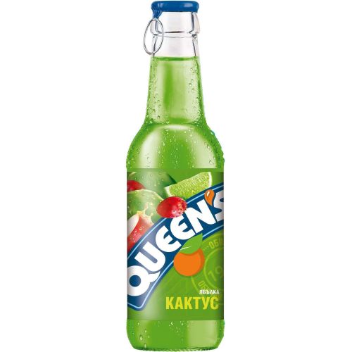 Queen's плодова напитка кактус, зелен лимон и ябълка (250 мл)