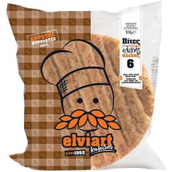 Elviart замразени пънозърнести питки, 6 бр. х 85 г, 18 см (510 г)