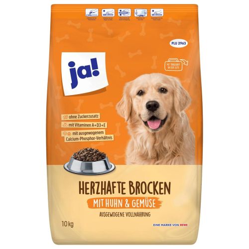 JA! суха храна за куче с пиле и зеленчуци (10 кг)