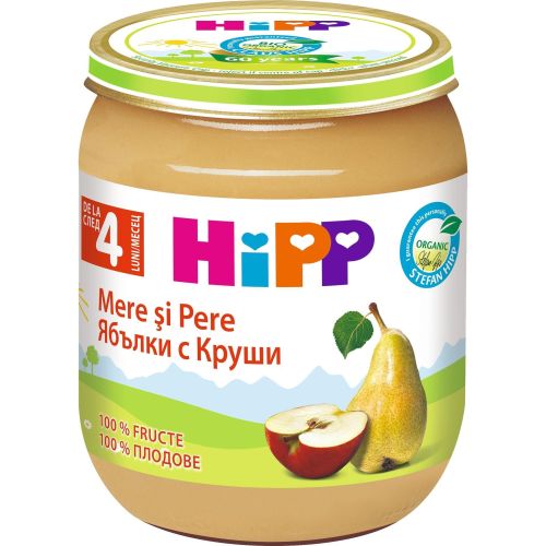 Hipp био пюре круши с ябълки (125 г)
