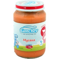 Ганчев пюре мусака, 4+ месеца (190 г)