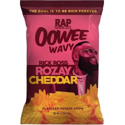 Rap Snacks Rick Ross Oowee Wavy картофен чипс с розей чедър (71 г)