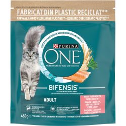 Purina One Sterilcat суха храна за котки със сьомга и пшеница (450 г)