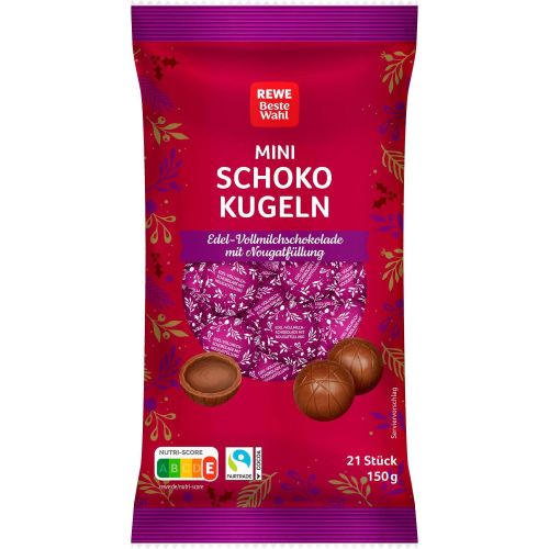 REWE мини топчета с нуга и млечен шоколад (150 г)