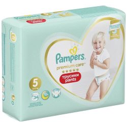 Pampers Premium Care гащички Junior 5, 12 кг - 17 кг (34 бр.)