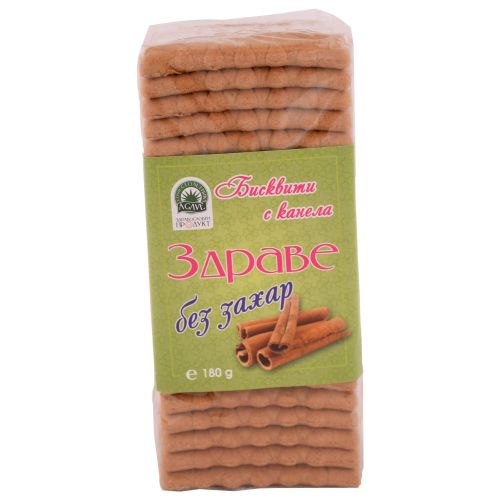 Столетник бисквити Здраве с канела, без захар (180 г)