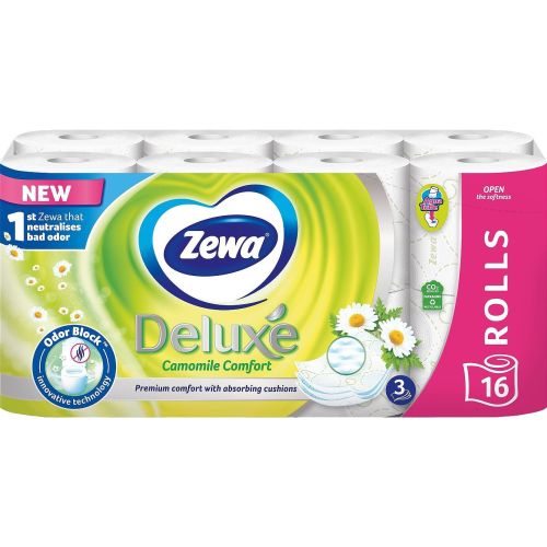 Zewa Deluxe Camomile Comfort трипластова тоалетна хартия (16 бр.)