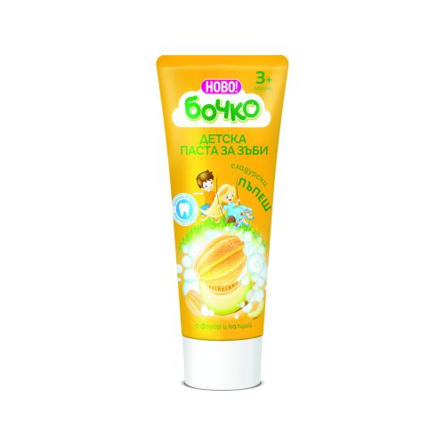 Бочко Kids паста зъби, пъпеш, 3+ години (75 мл)