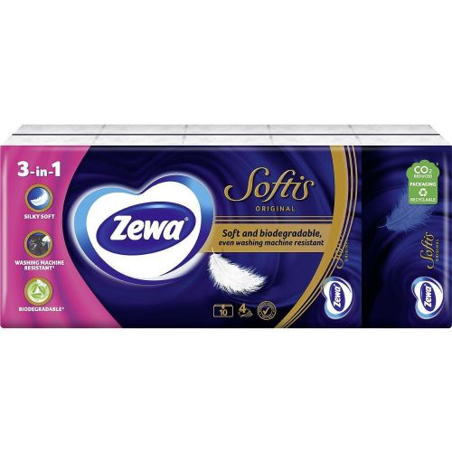 Zewa Softis четирипластови носни кърпи Original (10 бр.)