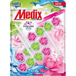 Medix WC Perfume Duet ароматизатор за тоалетна ябълка и гардения, 3 бр. х 55 г (165 г)