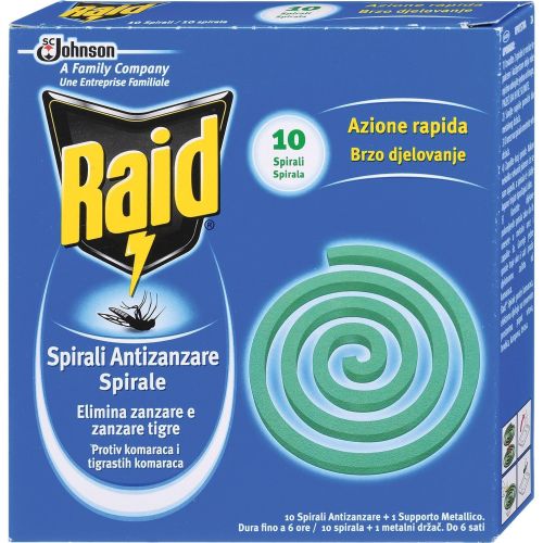Raid спирали против комари и тигрови комари (10 бр.)
