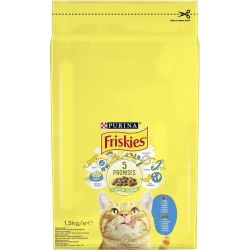 Purina Friskies храна за котки в зряла възраст, сьомга и зеленчуци (1 кг)