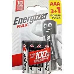 Energizer Alkaline Max батерии AAA, 1.5V (4 бр.)