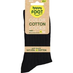 Happy Foottopia Color Cotton Sox чорапи рипс, 80% памук, черни (1 бр.)