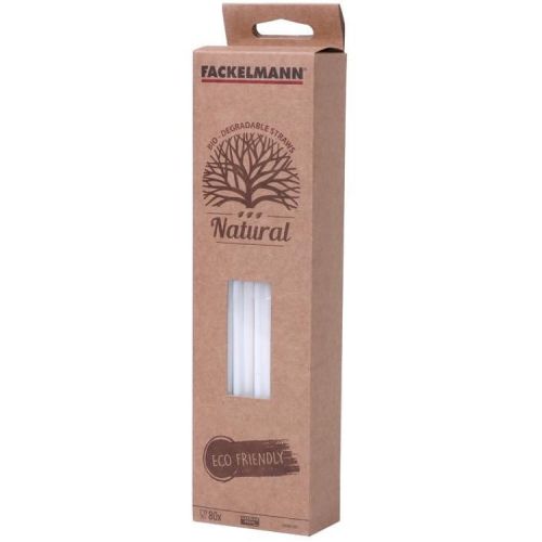 Fackelmann Natural Eco-friendly сламки чупещи 5 мм х 24 см (80 бр.)