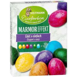 Heitmann течни бои за яйца  мраморен ефект, включва детски ръкавички, 6 цвята (1 бр.)