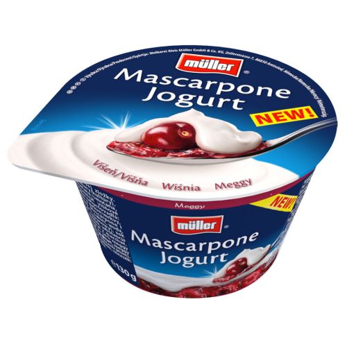 Müller йогурт с маскарпоне и вишни (130 г)