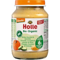Holle био пюре с картоф, тиквичка и тиква (190 г)
