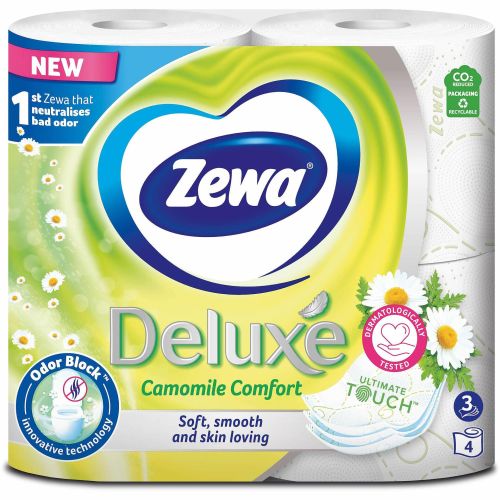 Zewa Deluxe Camomile Comfort трипластова тоалетна хартия (4 бр.)
