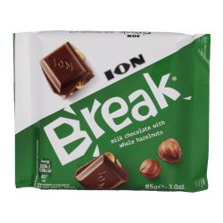 ION Break млечен шоколад с цели лешници (85 г)