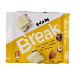 ION Break бял шоколад с ядки и стафиди (85 г)