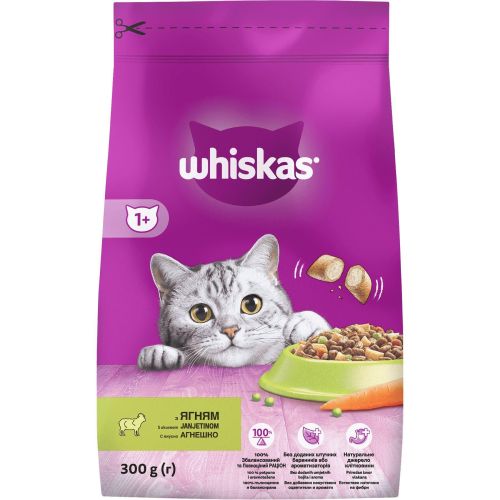 Whiskas суха храна с ангешко месо (300 г)