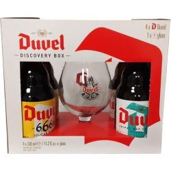 Duvel бира комплект, 4 бр. x 330 мл + чаша (1.32 л)