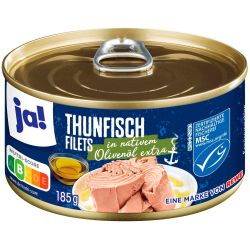 JA! риба тон филе в маслиново масло (185 г)