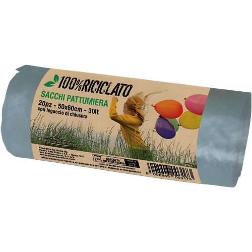 PeterPan торби за смет с прозрачни връзки, 30 л (20 бр.)