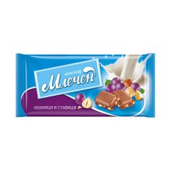 Фин млечен шоколад с лешници и стафиди (80 г)