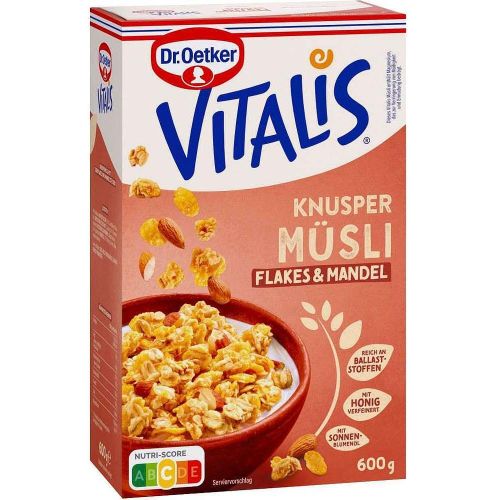 Dr. Oetker Vitalis мюсли с бадеми и овесени ядки (600 г)