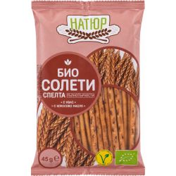 Натюр био пълнозърнести солети от спелта (45 г)