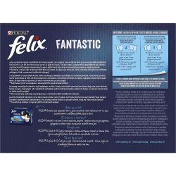 Purina Felix Sensation Pouch храна за котки месно меню, 12 бр. х 85 г (1.02 кг)