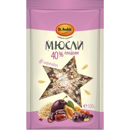Dr. Keskin мюсли с 40% плодове (500 г)