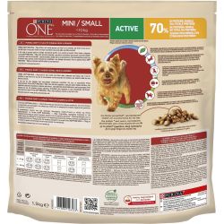 Purina One Dog Mini пиле с ориз, суха храна за кучета (1.5 кг)