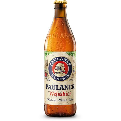 Paulaner хефевайс бира в стъклена бутилка (500 мл)