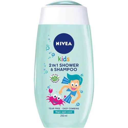 Nivea Kids 2в1 душ гел и шампоан, момчета (250 мл)