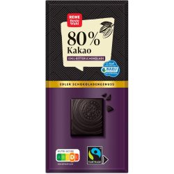 REWE тъмен шоколад с 80% какао (100 г)