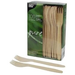 Papstar Pure дървени вилици, 165 мм (100 бр.)