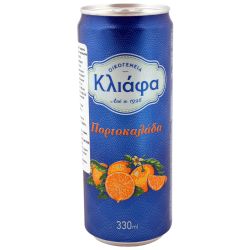 Kliafa газирана напитка портокал, кен (330 мл)