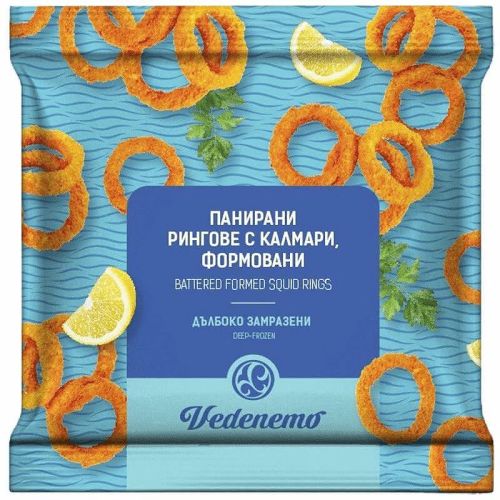 Vedenemo замразени панирани формовани калмари рингове (400 г)