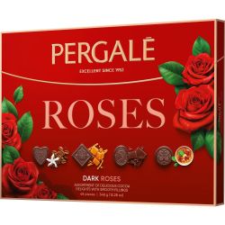 Pergale бонбони асорти с тъмен шоколад рози (348 г)