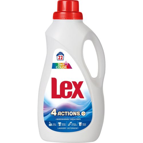 Lex 2in1 Color течен перилен препарат, 22 пранета (1.1 л)
