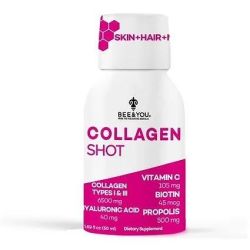 Bee & You Collagen Shot напитка с колаген, хиалуронова киселина, биотин и прополис (50 мл)