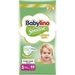 Babylino Sensitive Cotton Soft пелени 5, 11 - 16 кг (44 бр.)