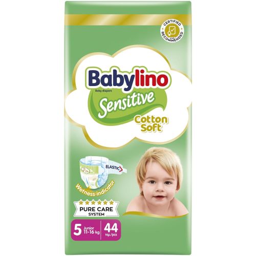 Babylino Sensitive Cotton Soft пелени 5, 11 - 16 кг (44 бр.)